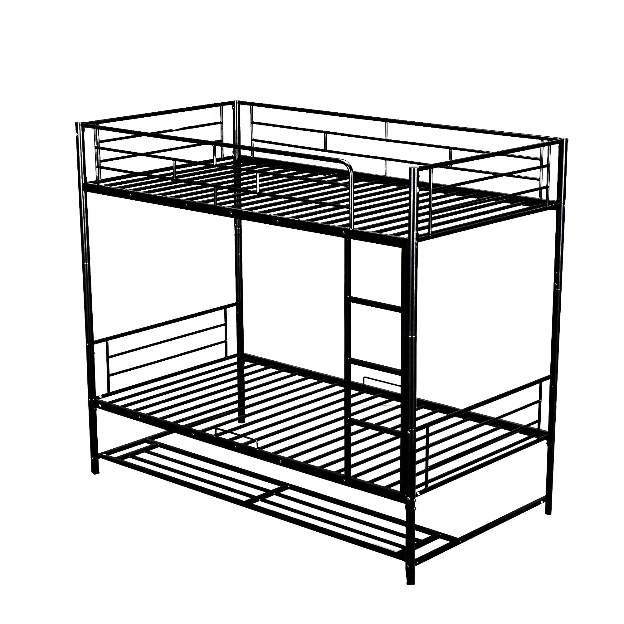 Bellemave® Metal Bunk Bed with Shelf and Guardrails - Bellemave