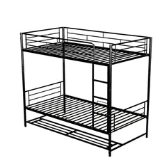 Bellemave® Metal Bunk Bed with Shelf and Guardrails - Bellemave