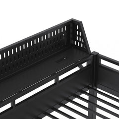 Bellemave® Metal Bunk Bed with Storage Shelves & Pegboard, Bunk Bed Frame with USB Ports & LED Lights for Teens and Adults - Bellemave