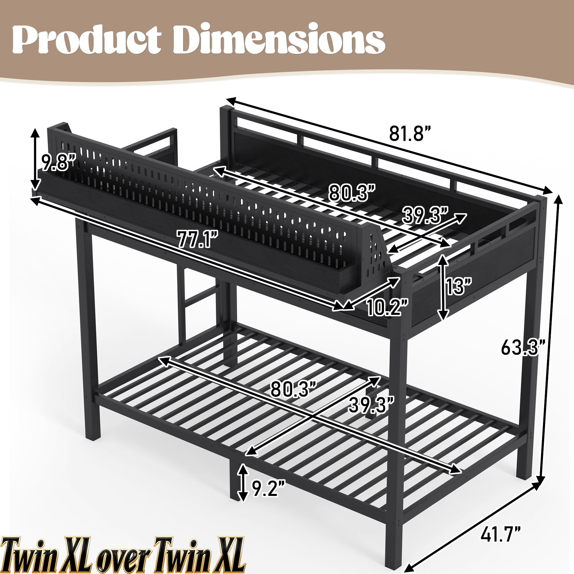 Bellemave® Metal Bunk Bed with Storage Shelves & Pegboard, Bunk Bed Frame with USB Ports & LED Lights for Teens and Adults - Bellemave
