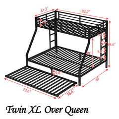Bellemave® Metal Bunk Bed with Twin Size Trundle - Bellemave