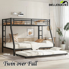 Bellemave® Metal Bunk Bed with Twin Size Trundle - Bellemave