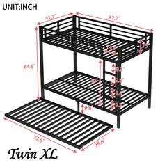 Bellemave® Metal Bunk Bed with Twin Size Trundle - Bellemave