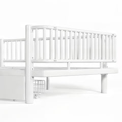 Bellemave® Metal Daybed Frame with Storage Drawers & Detachable Fence, Can be Transformed into Platform Bed with Upgraded Safety Round - Pipe Design - Bellemave
