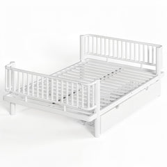 Bellemave® Metal Daybed Frame with Storage Drawers & Detachable Fence, Can be Transformed into Platform Bed with Upgraded Safety Round - Pipe Design - Bellemave