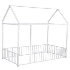 Bellemave® Metal Floor House Bed with Fence - Bellemave