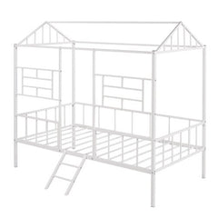 Bellemave® Metal House Bed with Ladder - Bellemave