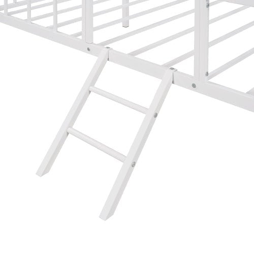 Bellemave® Metal House Bed with Ladder - Bellemave