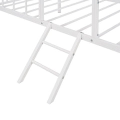 Bellemave® Metal House Bed with Ladder - Bellemave