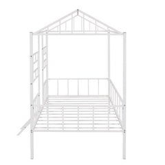 Bellemave® Metal House Bed with Ladder - Bellemave