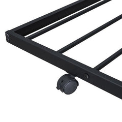 Bellemave® Metal House Bed with Twin Size Trundle Bed - Bellemave