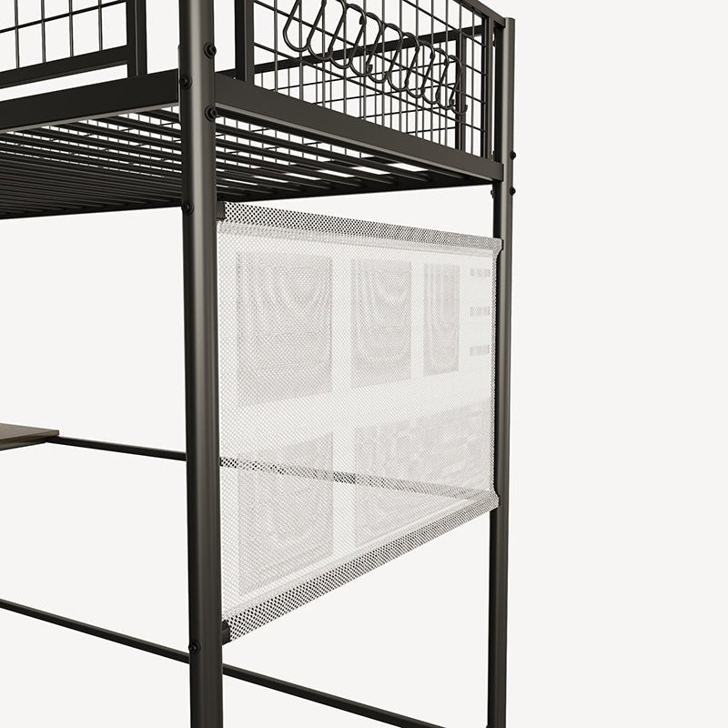 Bellemave® Metal Loft Bed with Built - In Charging Station and LED Lighting - Bellemave