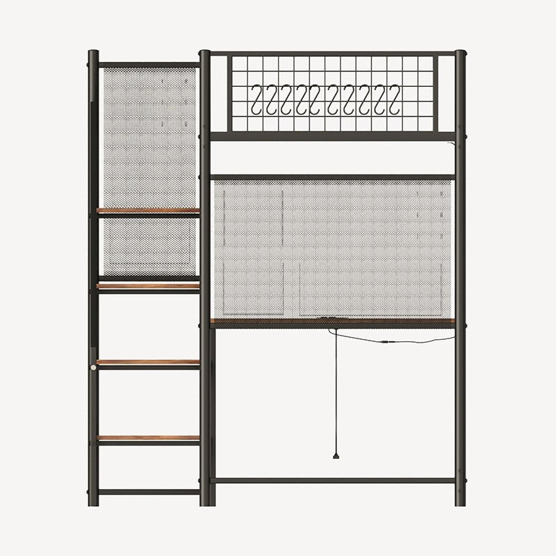 Bellemave® Metal Loft Bed with Built - In Charging Station and LED Lighting - Bellemave