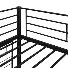 Bellemave® Metal Loft Bed with Desk and Metal Grid - Bellemave