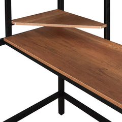 Bellemave® Metal Loft Bed with Desk and Shelve - Bellemave
