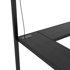 Bellemave® Metal Loft Bed with L - shaped Desk,Wardrobe and Adjustable Shelf - Bellemave