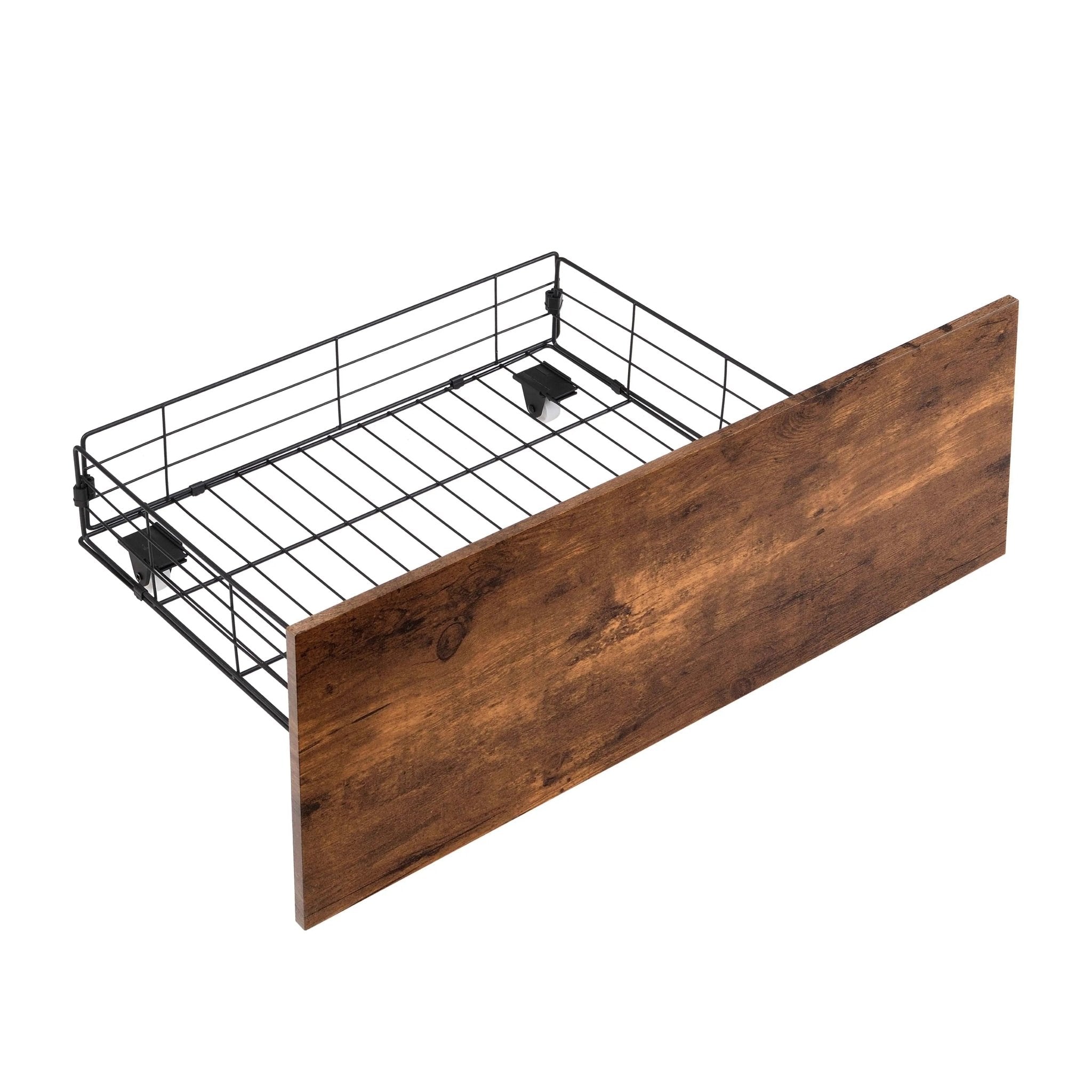 Bellemave® Metal Platform Bed with Storage Headboard and 2 Drawers, LED Lights with Charging Station - Bellemave