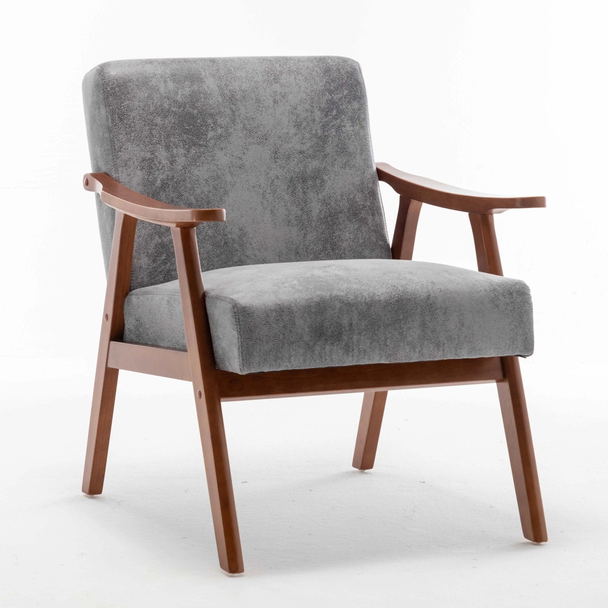 Bellemave® Mid - Century Modern Chair with Solid Wood Frame, Extra - Thick Backrest - Bellemave