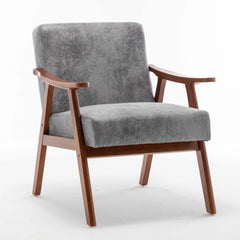 Bellemave® Mid - Century Modern Chair with Solid Wood Frame, Extra - Thick Backrest - Bellemave