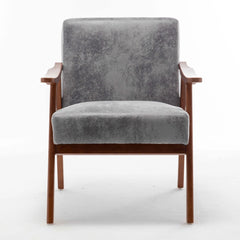 Bellemave® Mid - Century Modern Chair with Solid Wood Frame, Extra - Thick Backrest - Bellemave