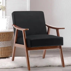 Bellemave® Mid - Century Modern Chair with Solid Wood Frame, Extra - Thick Backrest - Bellemave