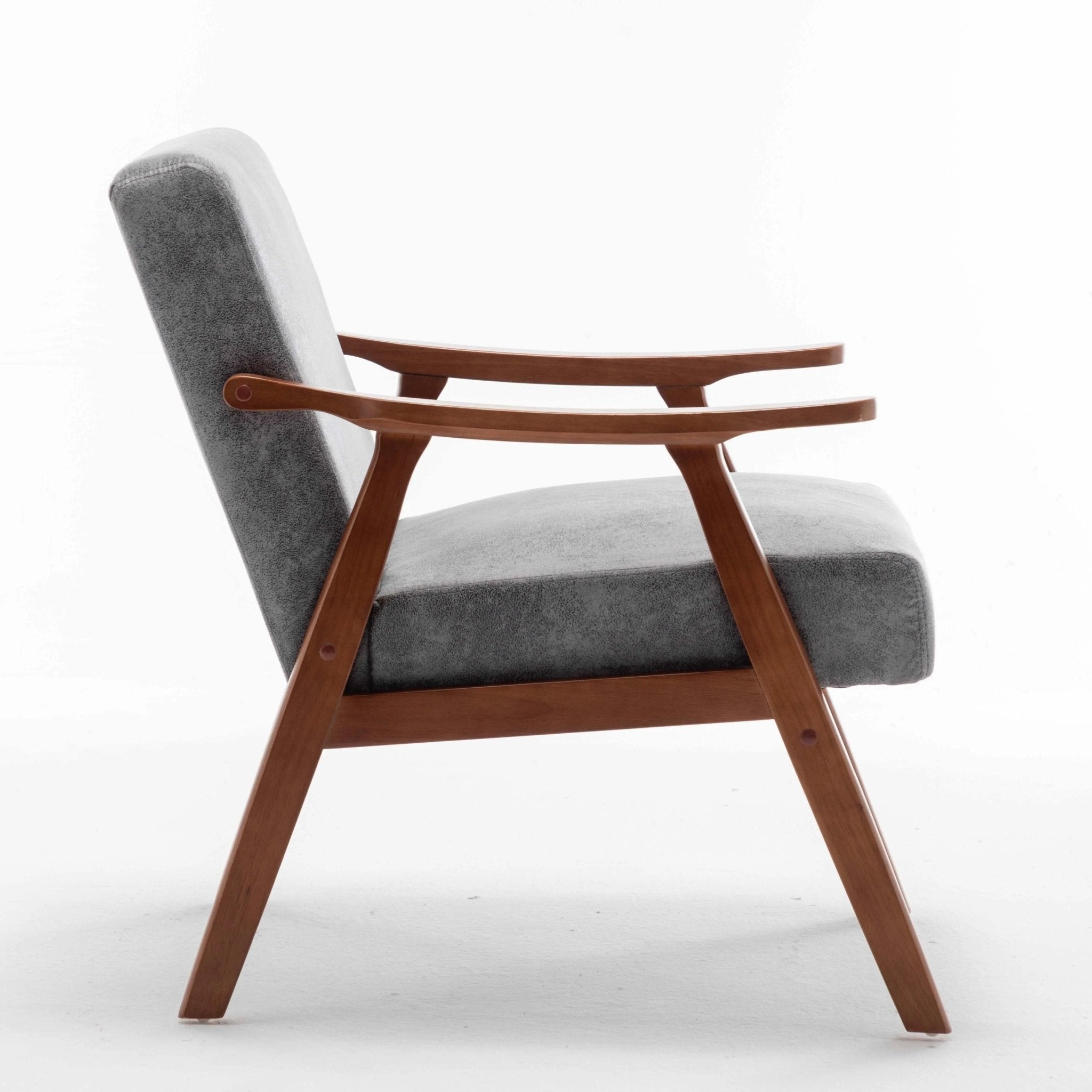 Bellemave® Mid - Century Modern Chair with Solid Wood Frame, Extra - Thick Backrest - Bellemave