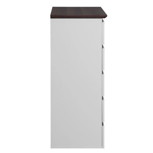 Bellemave® Mid Century Modern Dresser with 5 Drawers and Wood Color Top - Bellemave