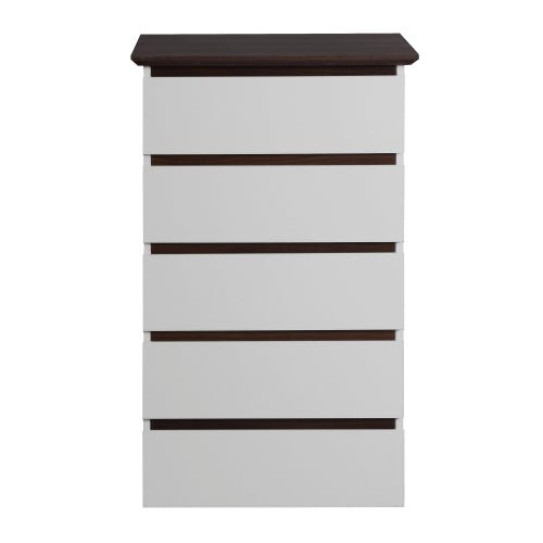 Bellemave® Mid Century Modern Dresser with 5 Drawers and Wood Color Top - Bellemave