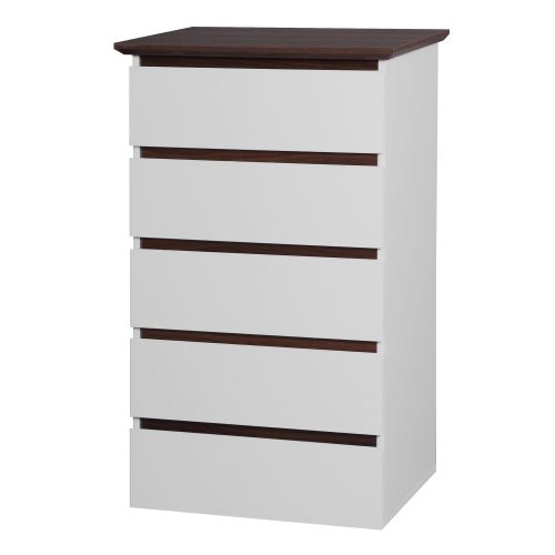 Bellemave® Mid Century Modern Dresser with 5 Drawers and Wood Color Top - Bellemave