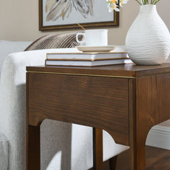 Bellemave® Mid Century Modern Lift Top Side Table with Storage Shelf - Bellemave