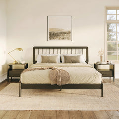 Bellemave® Mid - Century Modern Solid Wood Spindle Bed - Bellemave