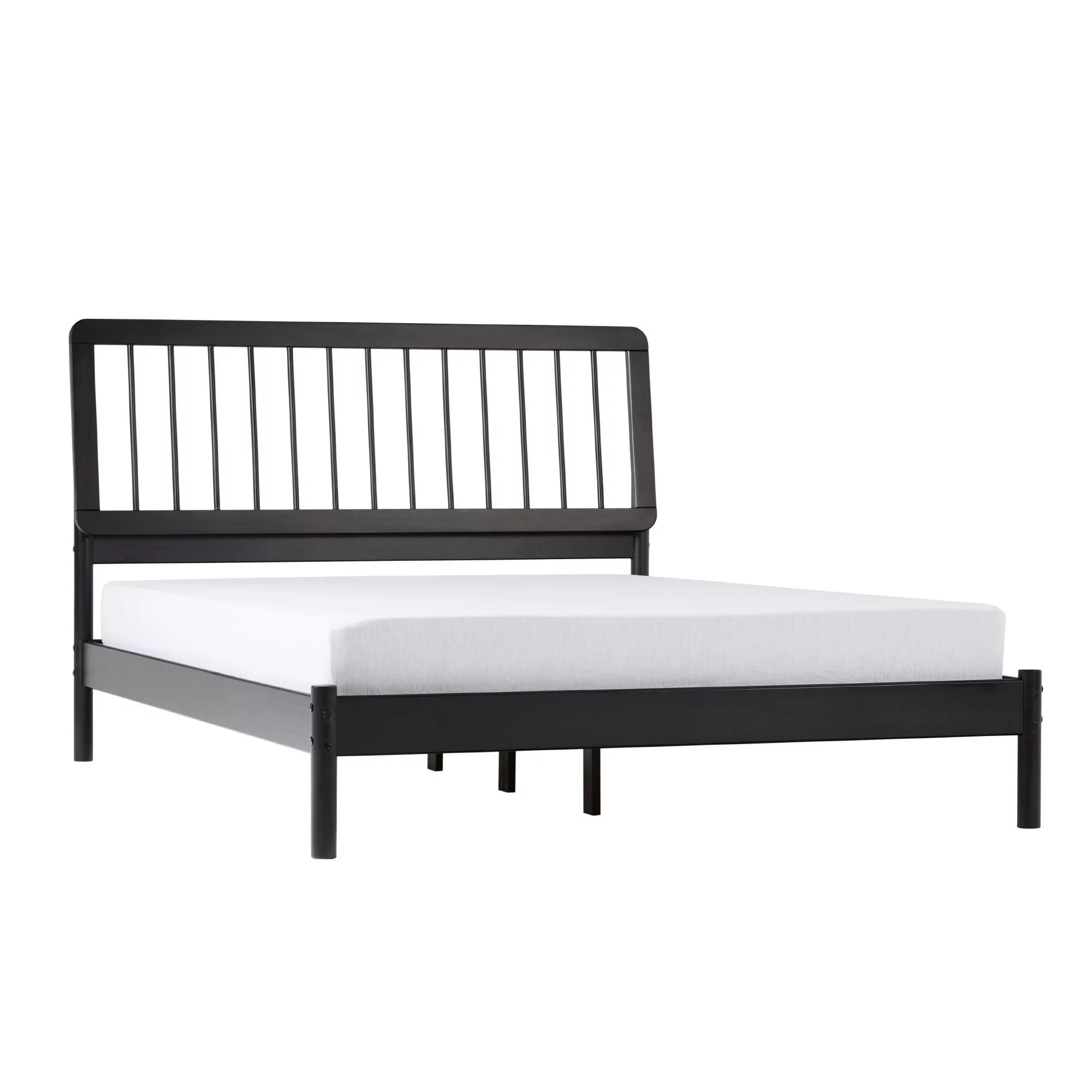 Bellemave® Mid - Century Modern Solid Wood Spindle Bed - Bellemave
