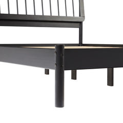 Bellemave® Mid - Century Modern Solid Wood Spindle Bed - Bellemave