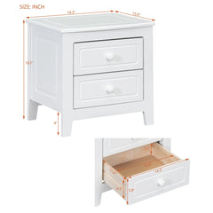 Bellemave® Mid Century Retro Bedside Table with 2 Drawers - Bellemave