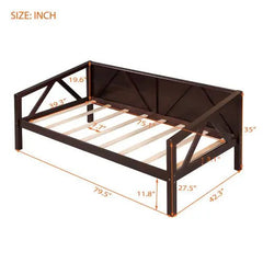 Bellemave® Minimalism Style Wood Daybed with Support - Bellemave