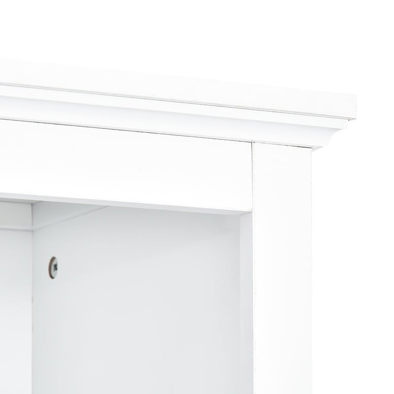Bellemave® Minimalist Entertainment Wall Unit with Bridge with Tempered Glass Door - Bellemave