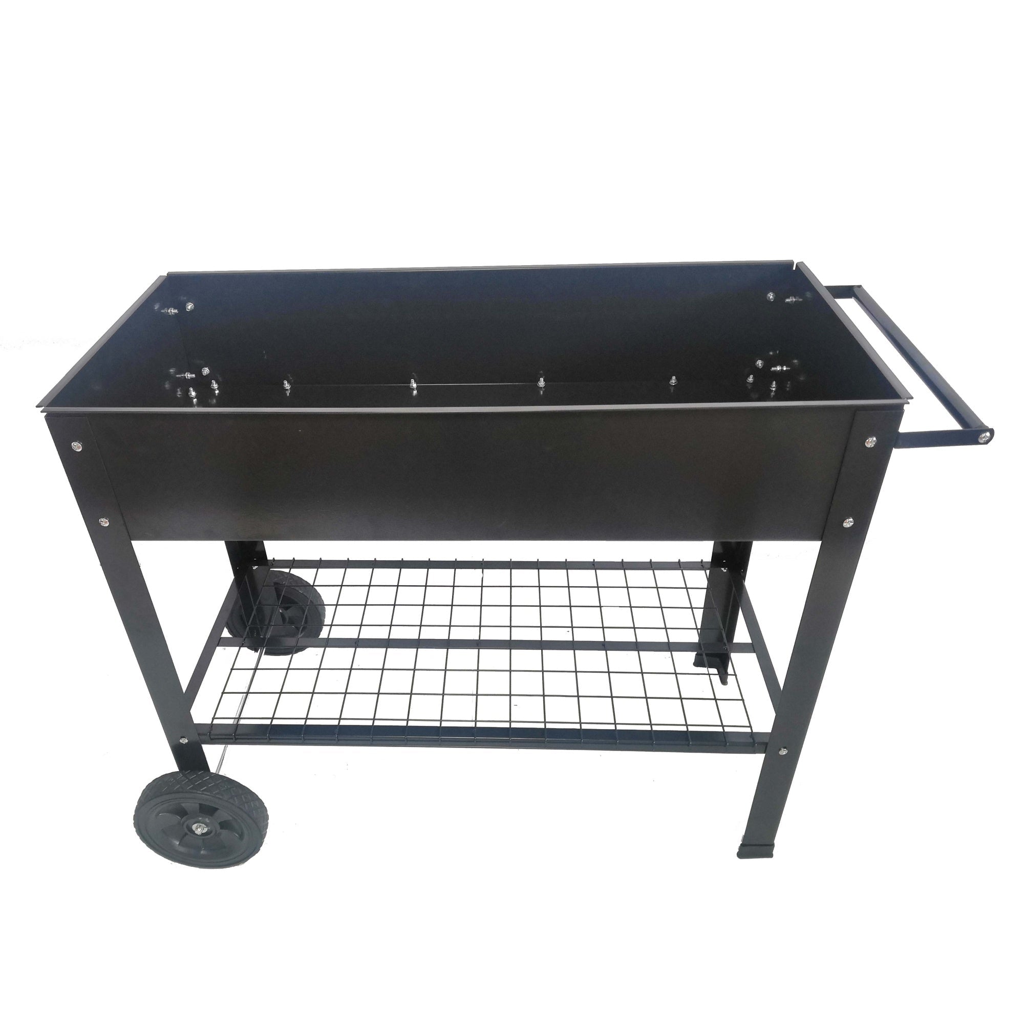 Bellemave® Mobile Metal Raised Garden Bed Cart with Legs, Elevated Tall Planter Box with Wheels for Outdoor Indoors House Patio Backyard,Black - Bellemave