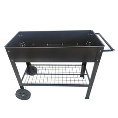 Bellemave® Mobile Metal Raised Garden Bed Cart with Legs, Elevated Tall Planter Box with Wheels for Outdoor Indoors House Patio Backyard,Black - Bellemave