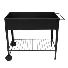 Bellemave® Mobile Metal Raised Garden Bed Cart with Legs, Elevated Tall Planter Box with Wheels for Outdoor Indoors House Patio Backyard,Black - Bellemave