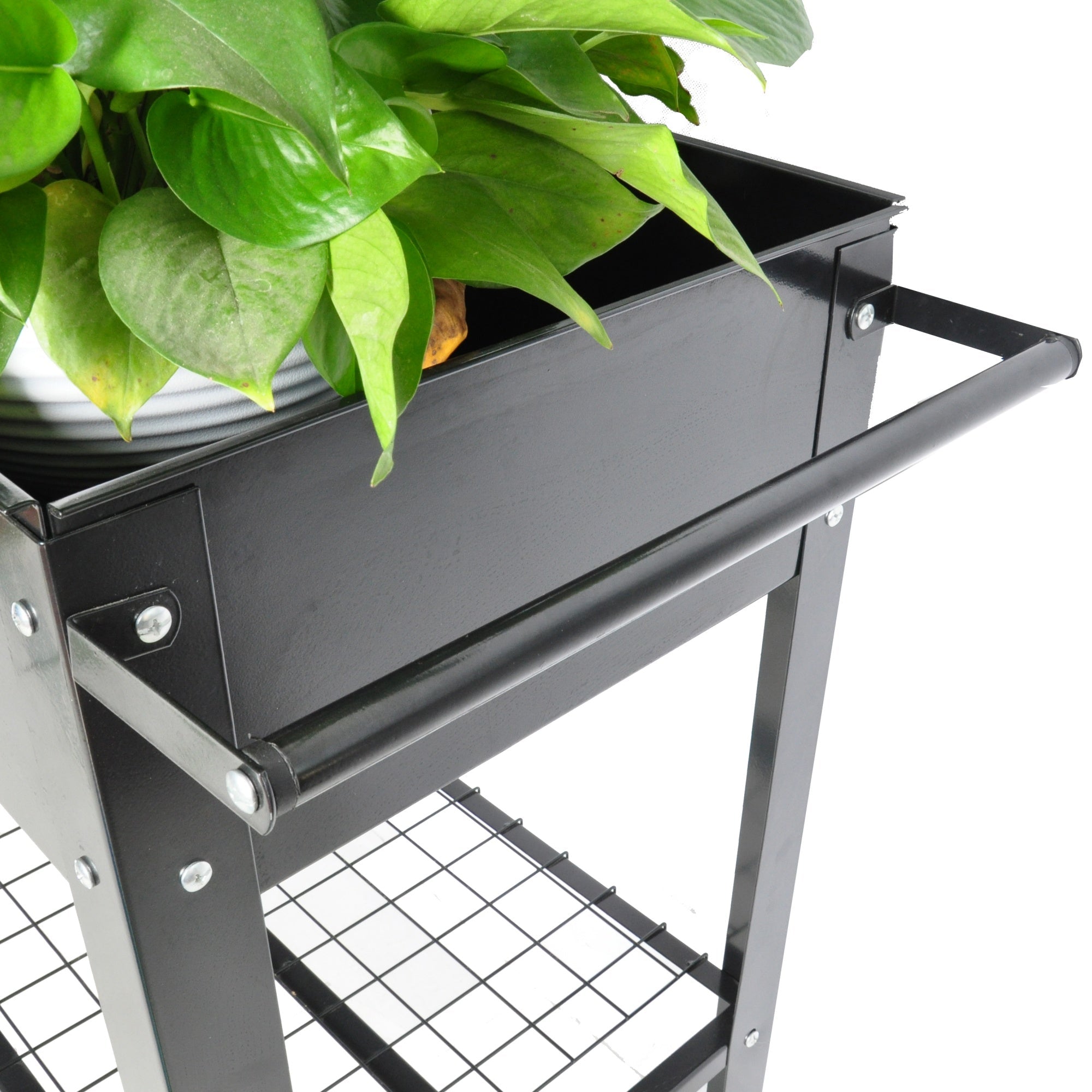 Bellemave® Mobile Metal Raised Garden Bed Cart with Legs, Elevated Tall Planter Box with Wheels for Outdoor Indoors House Patio Backyard,Black - Bellemave