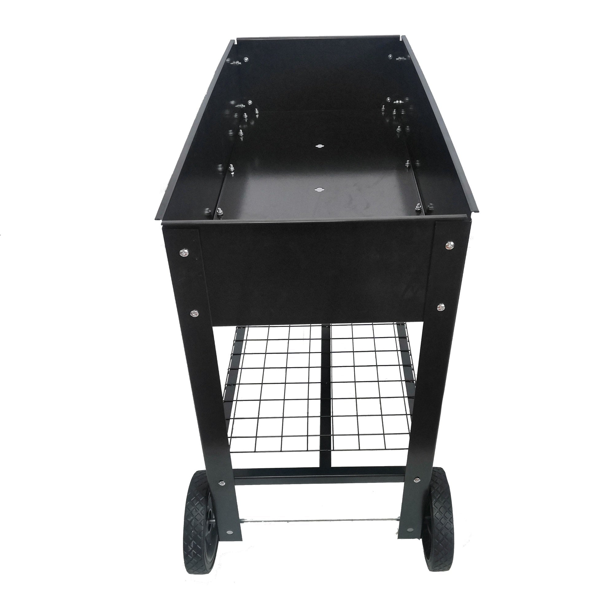 Bellemave® Mobile Metal Raised Garden Bed Cart with Legs, Elevated Tall Planter Box with Wheels for Outdoor Indoors House Patio Backyard,Black - Bellemave