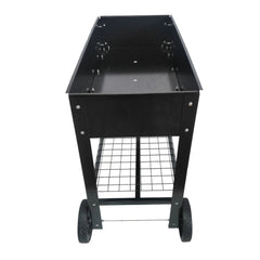 Bellemave® Mobile Metal Raised Garden Bed Cart with Legs, Elevated Tall Planter Box with Wheels for Outdoor Indoors House Patio Backyard,Black - Bellemave