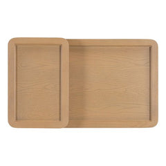 Bellemave® Modern 2 Piece Nesting Rattan Wood + MDF Coffee Table Set - Bellemave