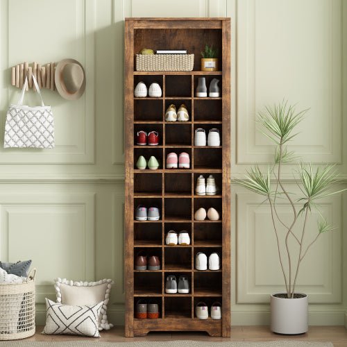 Bellemave® Modern 30 Shoe Cubby Console with Multiple Storage Capacity - Bellemave