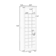 Bellemave® Modern 30 Shoe Cubby Console with Multiple Storage Capacity - Bellemave