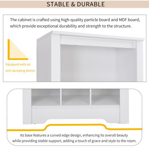 Bellemave® Modern 30 Shoe Cubby Console with Multiple Storage Capacity - Bellemave