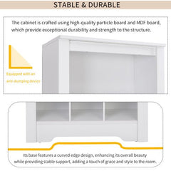 Bellemave® Modern 30 Shoe Cubby Console with Multiple Storage Capacity - Bellemave