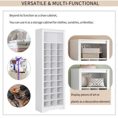Bellemave® Modern 30 Shoe Cubby Console with Multiple Storage Capacity - Bellemave