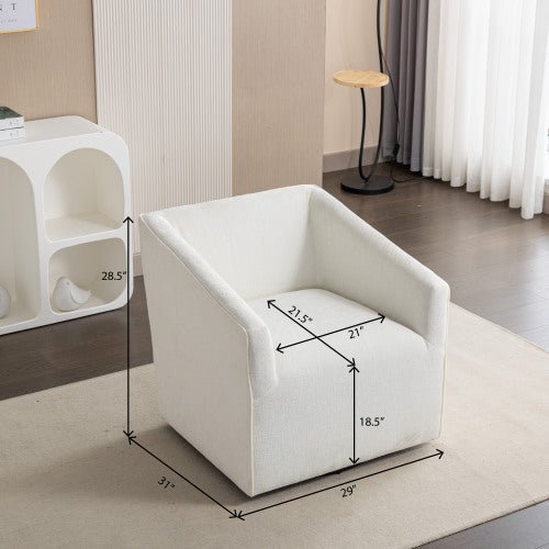 Bellemave® Modern 360° Swivel Upholstered Barrel Armchair - Bellemave