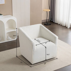 Bellemave® Modern 360° Swivel Upholstered Barrel Armchair - Bellemave